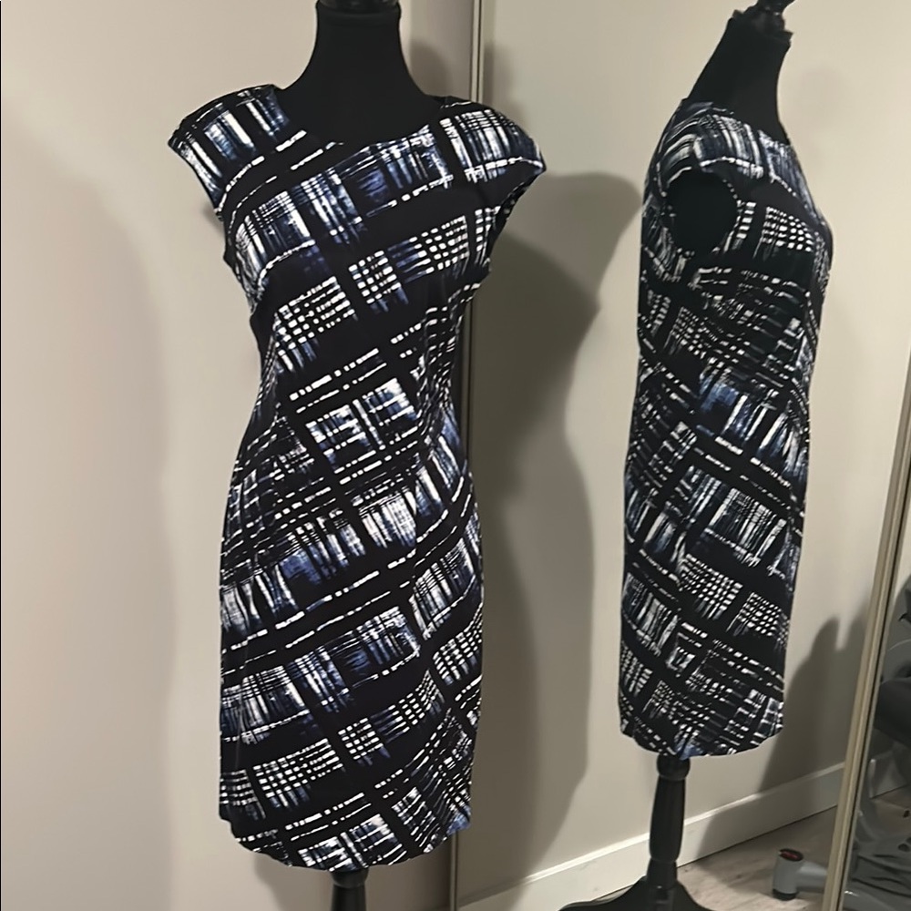 Black and Blue Patterned Dress
